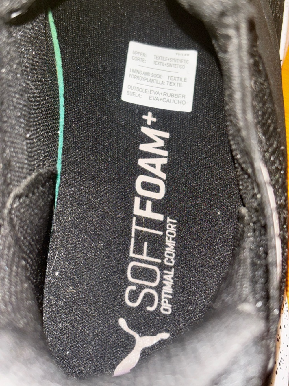 Puma Black Knit High-Top Sneakers with Speckled White Sole0931 - Picture 10 of 10